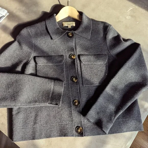 Sézane Betty Cardigan | Charcoal Grey | S - Picture 6 of 15